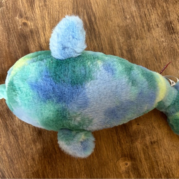 Douglas Ned Blue Green Narwhal 16" Plush Stuffed Animal Cuddle Toy Tie Dye 2023 - Picture 9 of 11